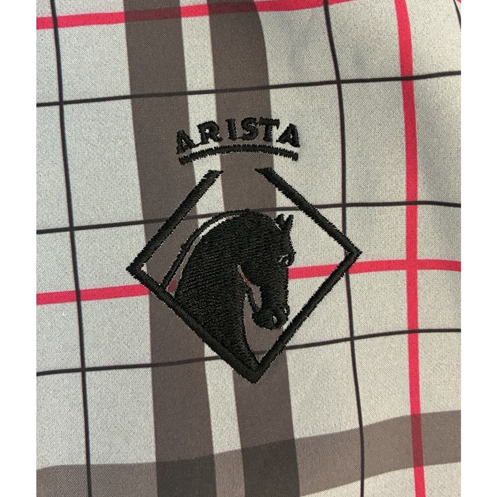Arista Equestrian Limited Edition Womens Riding Vest Plaid Gray Pink Small - Picture 2 of 8